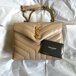 YSL Small Loulou Dark Beige